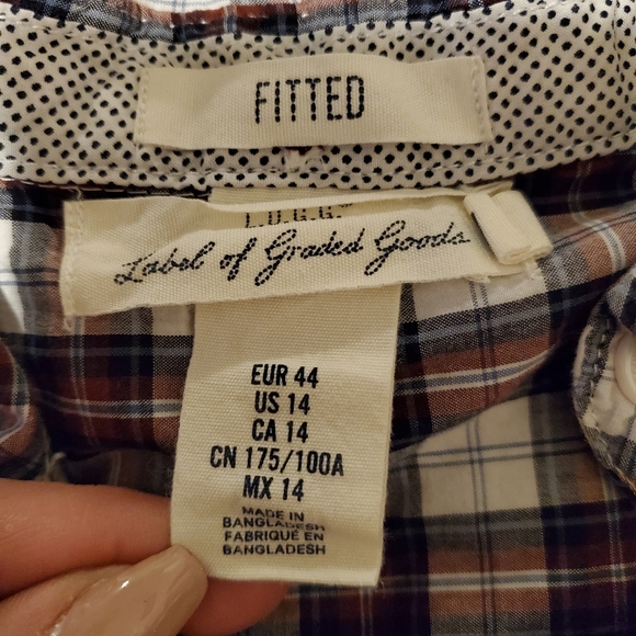 🤑3 for $20🤑   L.U.G.G. Label Of Graded Goods Plaid Blouse - Picture 6 of 6